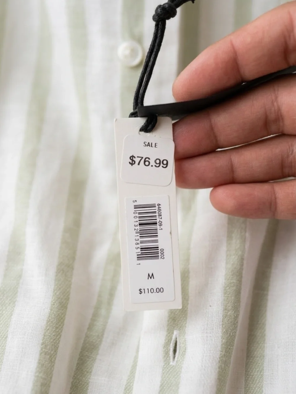 NWT Banana Republic Slim Fit Linen Striped Button Down Shirt - Medium (M)